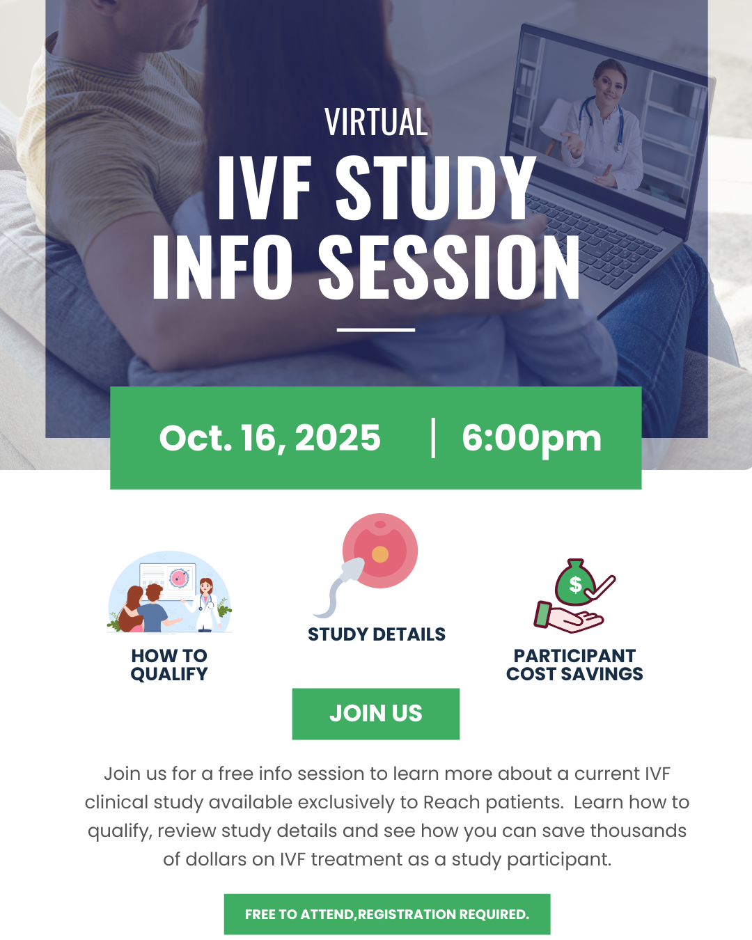 Join us for a FREE IVF Study Info Session